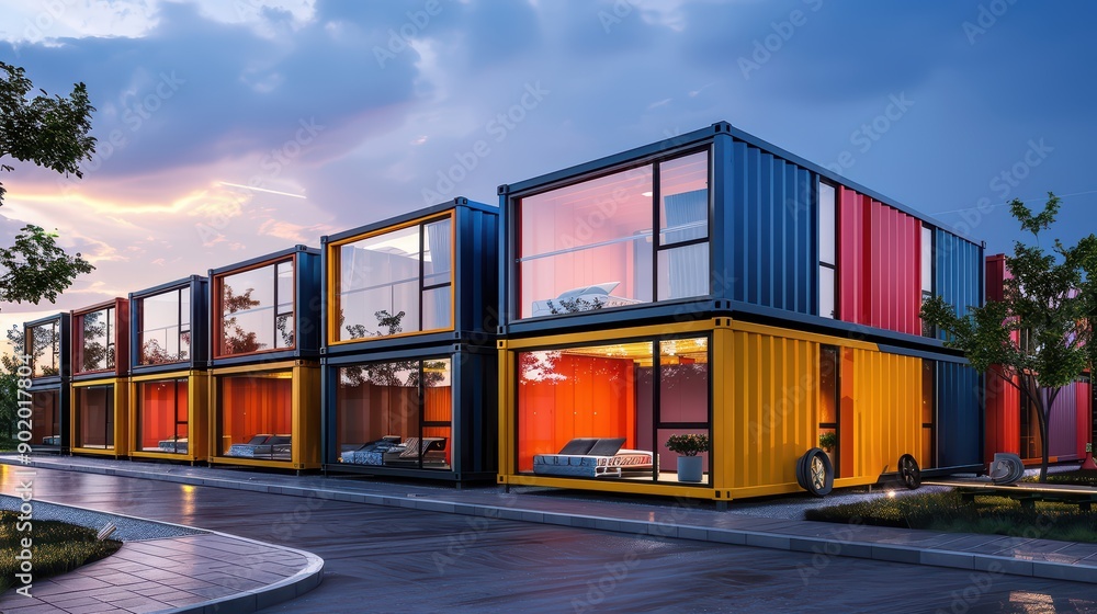 A modular building made from prefabricated units A modular building made from prefabricated units