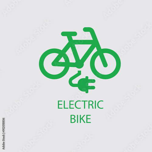 Electric bike icon ecologic transport e-bike vector 