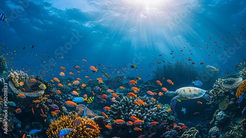 Fototapeta Naklejka Na Ścianę i Meble -  Underwater coral reef landscape
