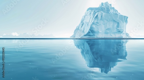 Photorealistic beautiful antarctic sea iceberg Generative AI