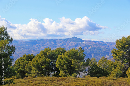 Sierra Nevada mountains from Castala, Spain	