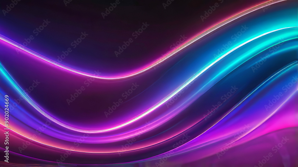 Big neon wave background, abstract smooth background with refractions on a light background Big neon wave background, abstract smooth background with refractions on a light background