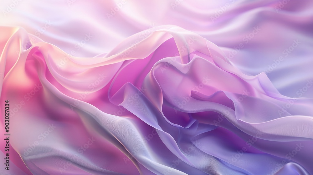 Fototapeta premium Serene 3D abstract background with soft gradient and smooth texture. Ideal for building a calming wellness brand. Serene product packaging or serene website design