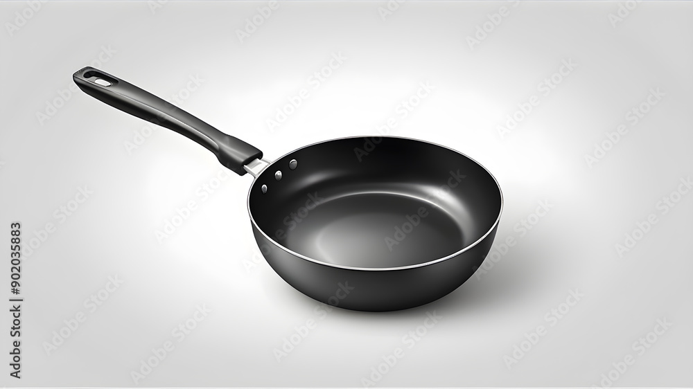 Frying pan icon symbol logo on white background. Generative AI