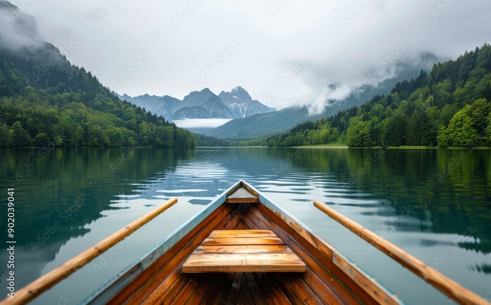 Rowing Through Mountain Mist Rowing Through Mountain Mist