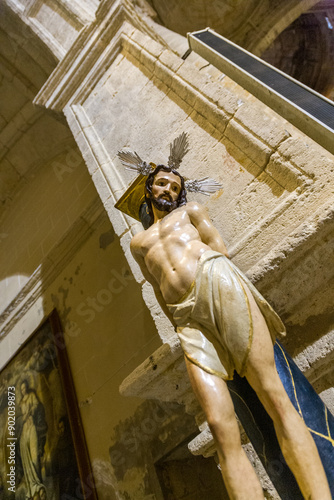 Statue of Jesus in Iglesia de Santo Domingo Sanlucar de Barrameda photo