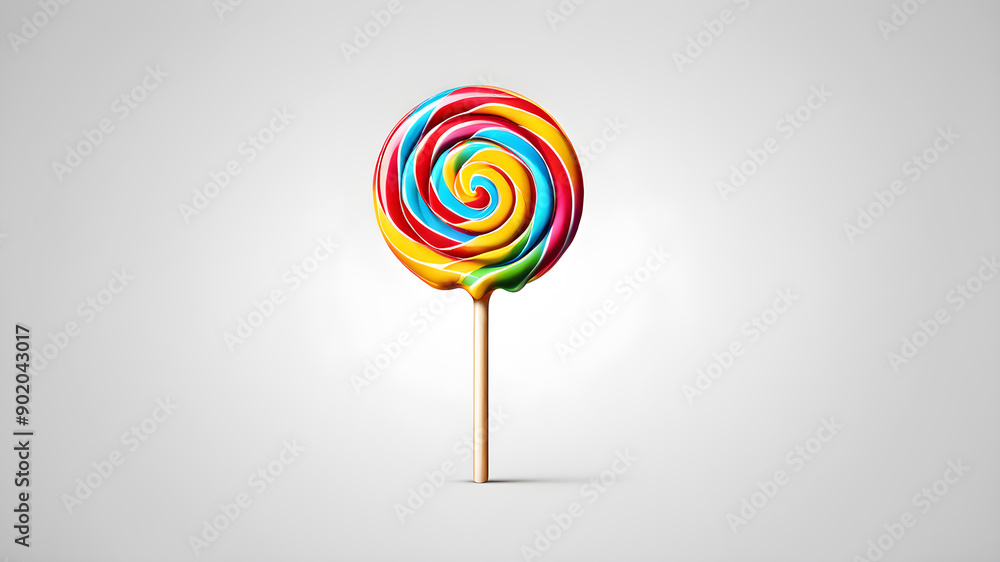 Lollipop logo symbol on white background. Generative AI Lollipop logo symbol on white background. Generative AI