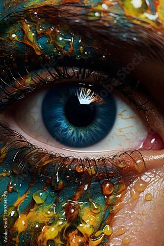 Detailed Up-close Image of Beautiful, Expressive Eyes - A Deeper Look Into the Window of the Soul