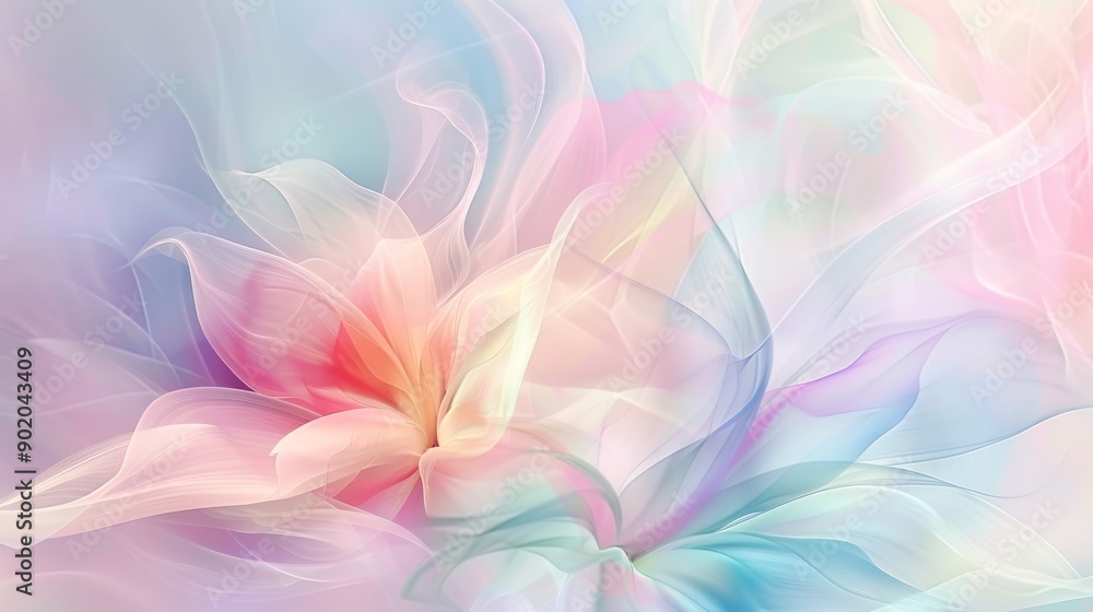 Abstract pastel floral background with soft light and airy colors, artistic digital illustration Abstract pastel floral background with soft light and airy colors, artistic digital illustration