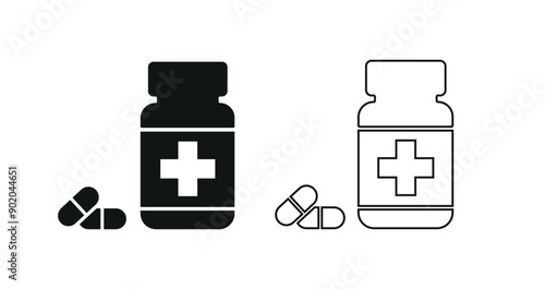 pills in a jar icon