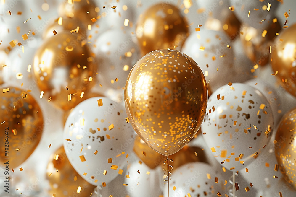 golden christmas background. silver and gold balls for decoration New Year and Christmas 2025 party. Confetti. AI Generated golden christmas background. silver and gold balls for decoration New Year and Christmas 2025 party. Confetti. AI Generated