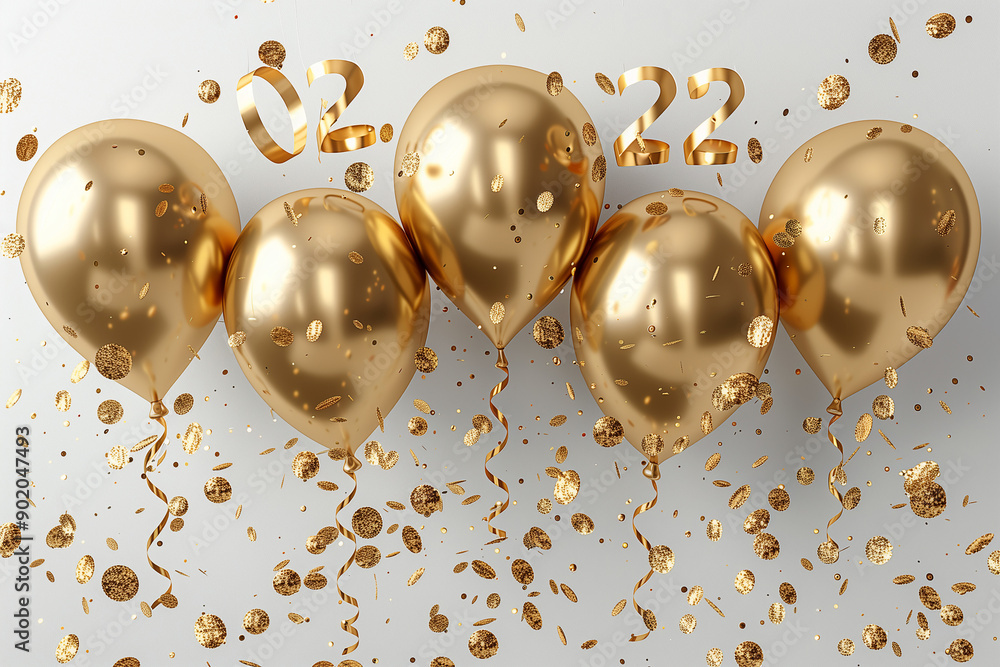 golden christmas background. silver and gold balls for decoration New Year and Christmas 2025 party. Confetti. AI Generated golden christmas background. silver and gold balls for decoration New Year and Christmas 2025 party. Confetti. AI Generated