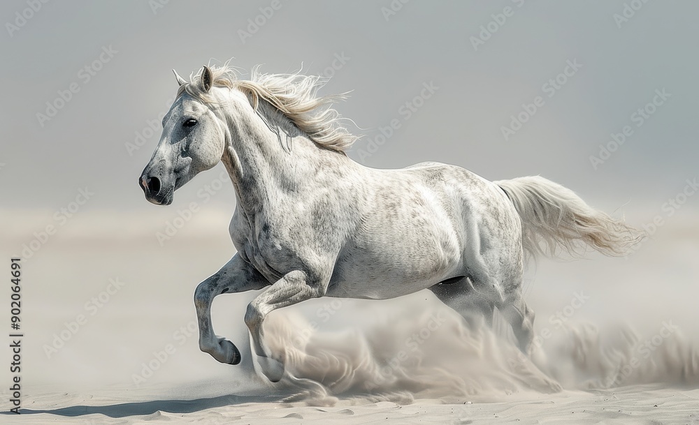 Beautiful Gray Andean Stallion Rearing Up in White Sand Desert – Motion Blur, Full Body Shot, National Geographic Photography
Beautiful Gray Andean Stallion Rearing Up in White Sand Desert – Motion Blur, Full Body Shot, National Geographic Photography