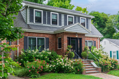 Charming Classic Family House Surrounded by Beautiful Blooming Flowers and Trees, Brighton, Massachusetts, USA