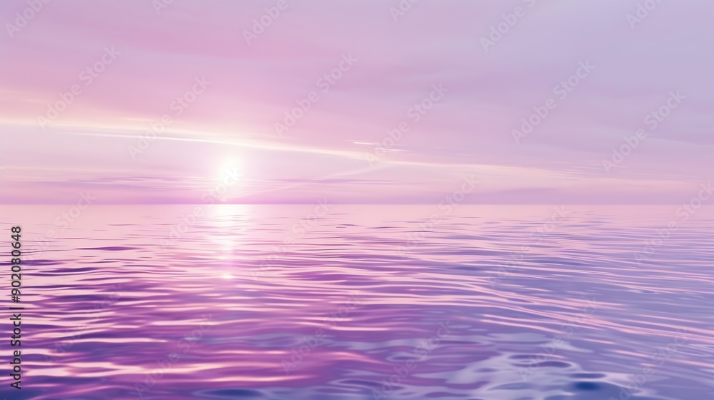 A gentle lilac sunset over the ocean Beautiful sunset background : Generative AI A gentle lilac sunset over the ocean Beautiful sunset background : Generative AI