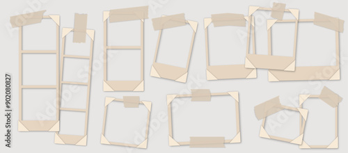 vintage no fill all polaroids frames with tape