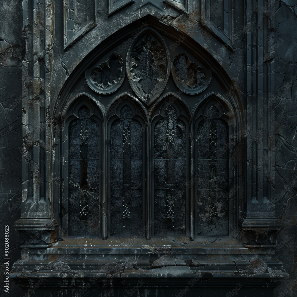 Obraz premium Ornate Gothic Tracery Window 