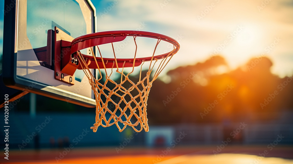 street basketball game ball in hoop street basketball game ball in hoop