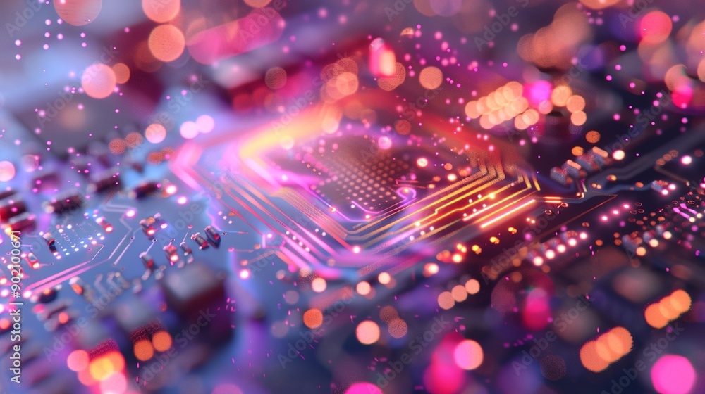 a close up of a computer circuit board with many lights on it a close up of a computer circuit board with many lights on it