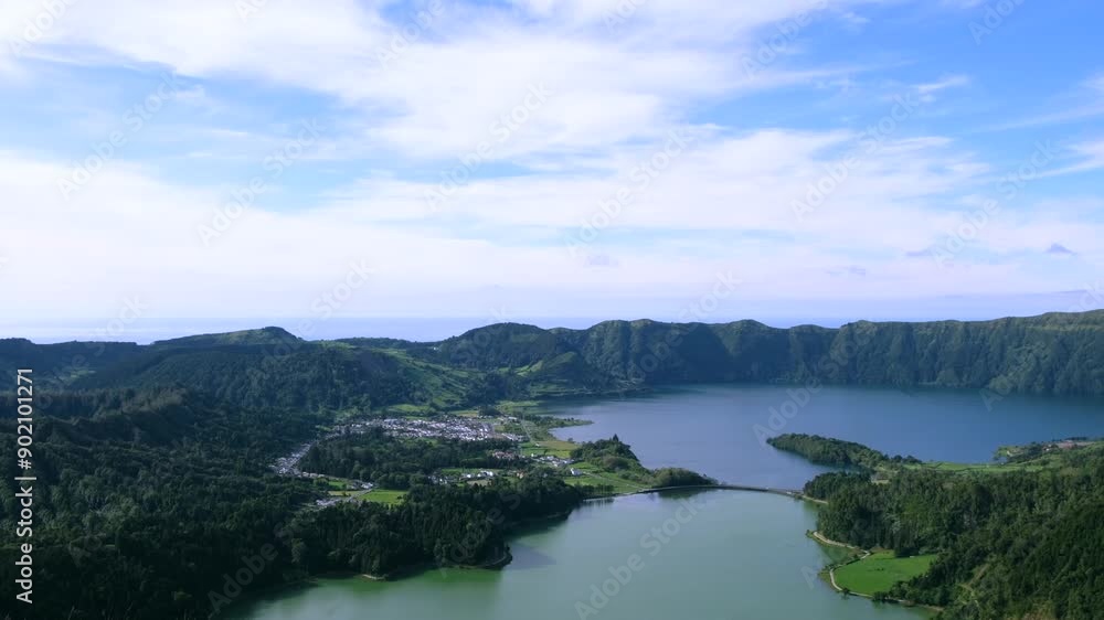 Sete Cidades Lake (Lagoa das Sete Cidades) in Island of São Miguel, Azores, Portugal Sete Cidades Lake (Lagoa das Sete Cidades) in Island of São Miguel, Azores, Portugal