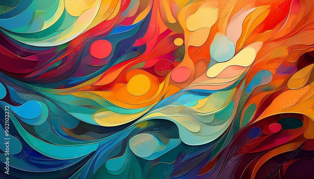 Colorful abstract shapes look like a painting. Colorful abstract shapes look like a painting.
