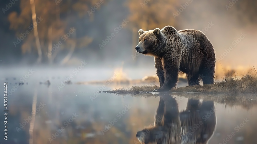 Brown Bear Ursus Arctos Finland Scandinavia Europe : Generative AI Brown Bear Ursus Arctos Finland Scandinavia Europe : Generative AI