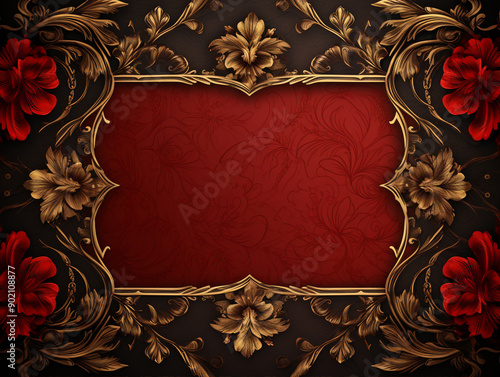 classic background, ornamental frame