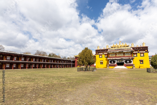 Huiyuan monastery is located in Daofu County, Garze Tibetan Autonomous Prefecture, Sichuan province has more than 1,000 monk chambers and is popular tourism landmark .in China photo