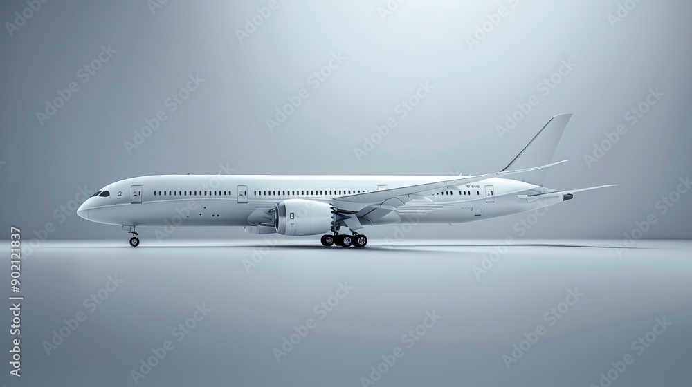 Fototapeta premium Passenger jet airplane transportation flight aircraft