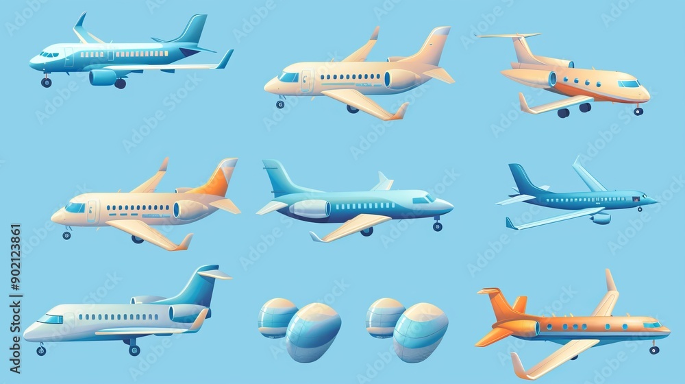Passenger jet airplane transportation flight aircraft Passenger jet airplane transportation flight aircraft