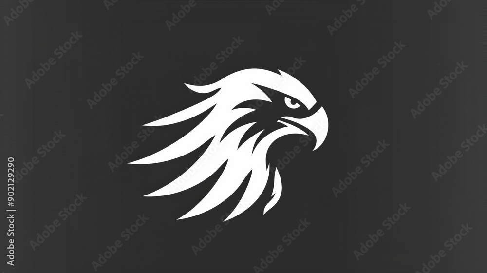 Fototapeta premium Golden eagle hawk. Portrait of a bird of prey photography