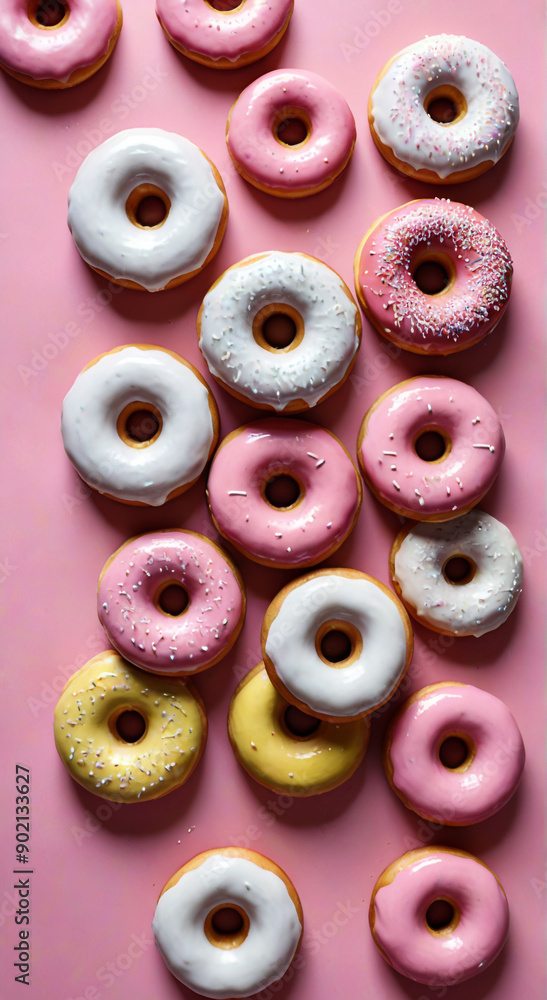 Fototapeta premium donuts isolated on white