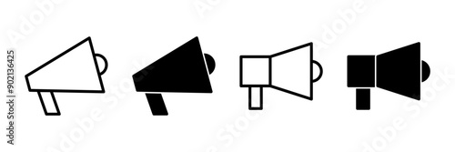 Megaphone icon vector isolated on white background. Loudspeaker icon vector. Volume icon