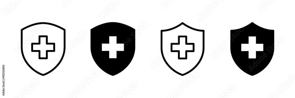 Health insurance icon vector isolated on white background. Insurance health document icon Health insurance icon vector isolated on white background. Insurance health document icon