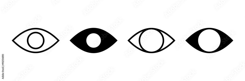 Eye icon vector isolated on white background. Look and Vision icon. Eye vector icon Eye icon vector isolated on white background. Look and Vision icon. Eye vector icon