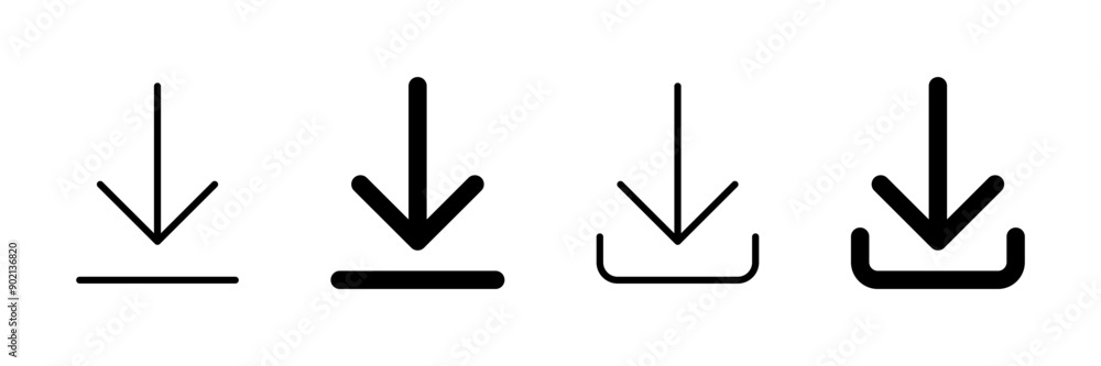 Download icon vector isolated on white background. Downloading vector icon Download icon vector isolated on white background. Downloading vector icon