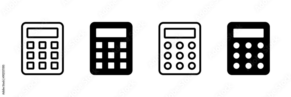 Calculator icon vector isolated on white background. Calculator vector icon. Accounting icon Calculator icon vector isolated on white background. Calculator vector icon. Accounting icon