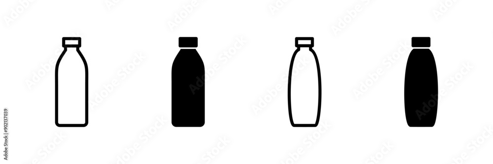 Bottle icon vector isolated on white background. Bottle vector icon Bottle icon vector isolated on white background. Bottle vector icon