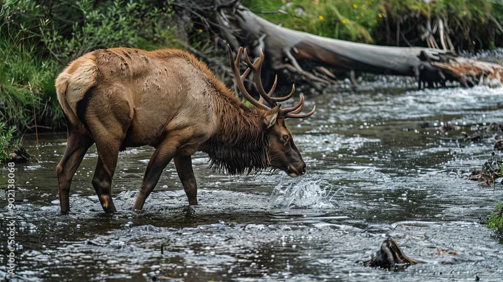 Bull elk during the rut in the Rocky Mountains Bull elk during the rut in the Rocky Mountains