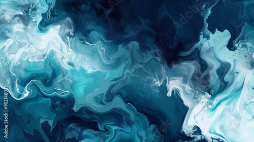 blue abstract geometric background flowing smooth