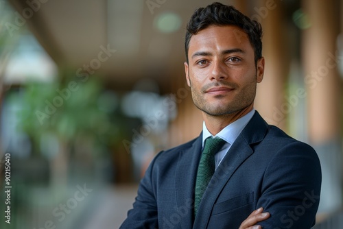 Confident Businessman in Suit and Tie photo