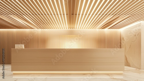 Modern Minimalist Reception Area Design © Daisha