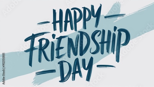 Happy Friendship Day simple Typography illustration post