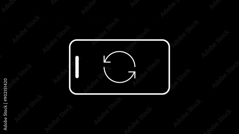 rotate your phone animation with outline thin icon rotate your phone animation with outline thin icon