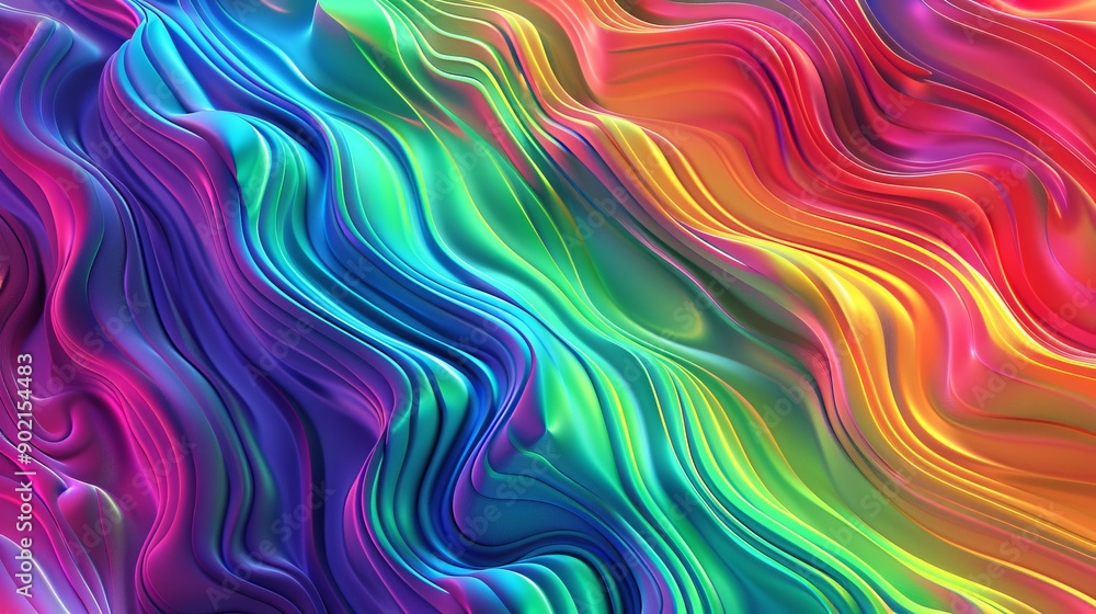 Obraz premium Artwork Displaying abstract Designs in Vivid Prussian multicolor