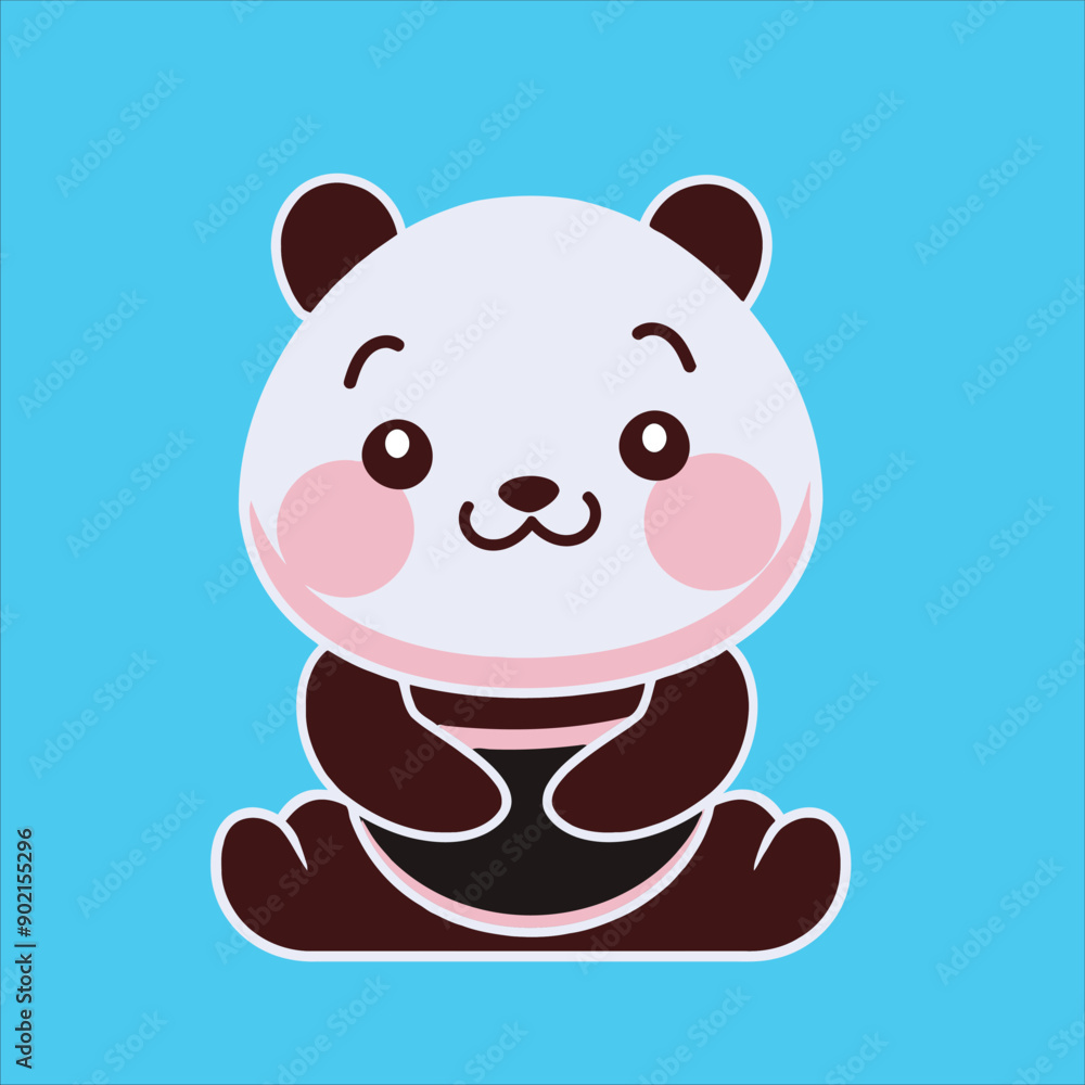 Obraz premium Vectorize animal with smile face and sleeping
