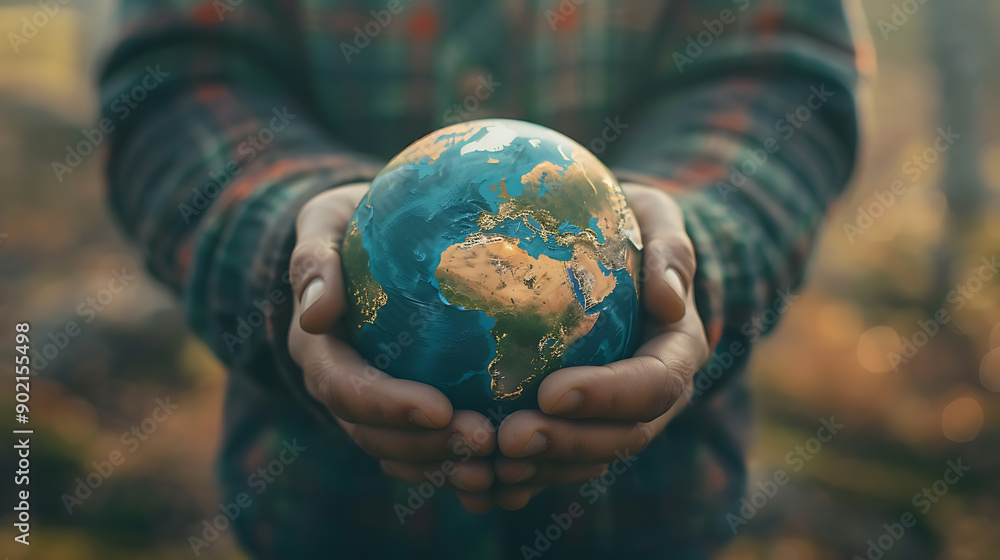 Person holding a globe Person holding a globe
