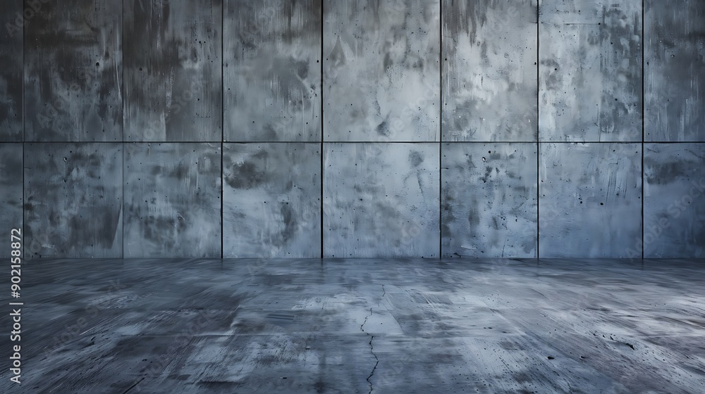 Empty Concrete Room Background - Grungy Industrial Style Empty Concrete Room Background - Grungy Industrial Style