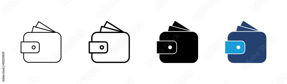 Wallet icon set. wallet vector icon Wallet icon set. wallet vector icon