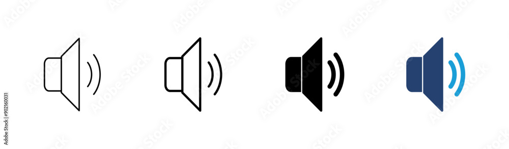 Speaker icon set. volume icon vector. loudspeaker icon vector. sound symbol Speaker icon set. volume icon vector. loudspeaker icon vector. sound symbol